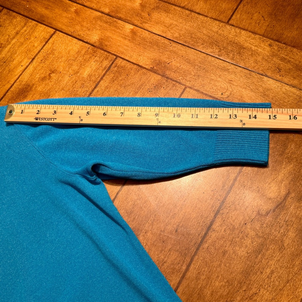 Fresh Twist Blue 3/4 Sleeve Cardigan‎ & Sleeveless Sweater Top Women's Size L - Picture 9 of 16